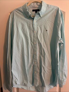 Tommy Hilfiger Men’s Pale Blue Button-Down Shirt